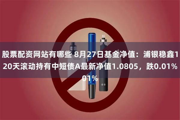 股票配资网站有哪些 8月27日基金净值：浦银稳鑫120天滚动持有中短债A最新净值1.0805，跌0.01%